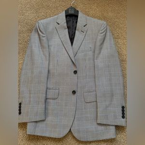 JOS A BANK Mens Blazer Sport Coat Jacket 36S Gray Wool Suit Jacket
